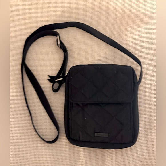 Vera Bradley Handbags - Vera Bradley Black Quilted Crossbody Bag